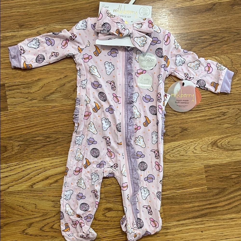 Milkberry bamboo Halloween Baby Footie